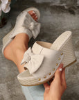 Nyomi Studded Wedge Platform Slippers