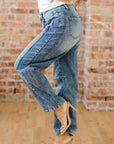 Denim Vintage Washed Seam Shift Jeans
