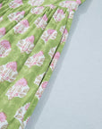 Floral Stripe Patchwork Knot Strap Maxi Dress