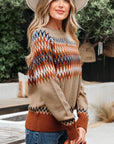 Western Geometric Knit Sweater