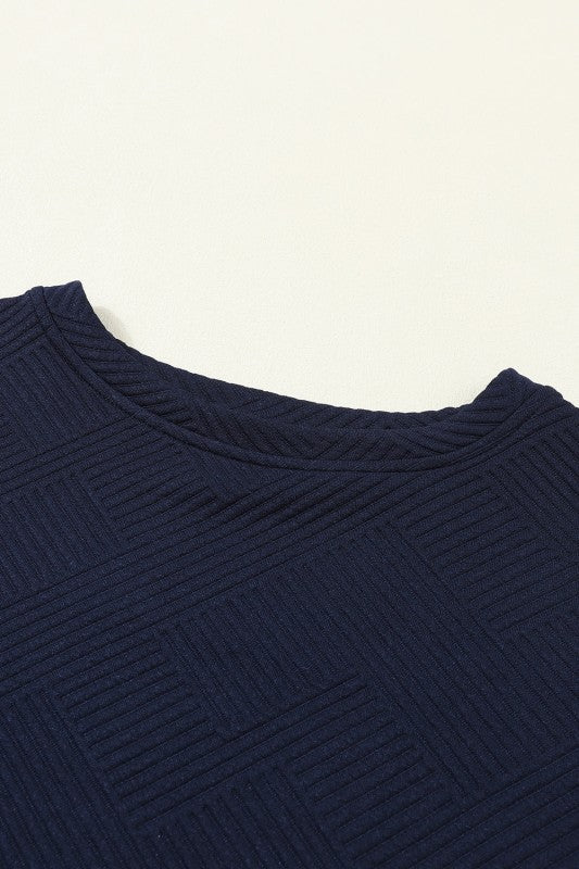 Textured Top and Pants Set