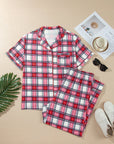 Cozy Christmas Plaid Pajama Set — Red | 1X–4X
