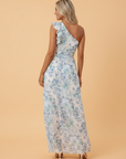 Floral Ruffle One Shoulder Maxi Dress