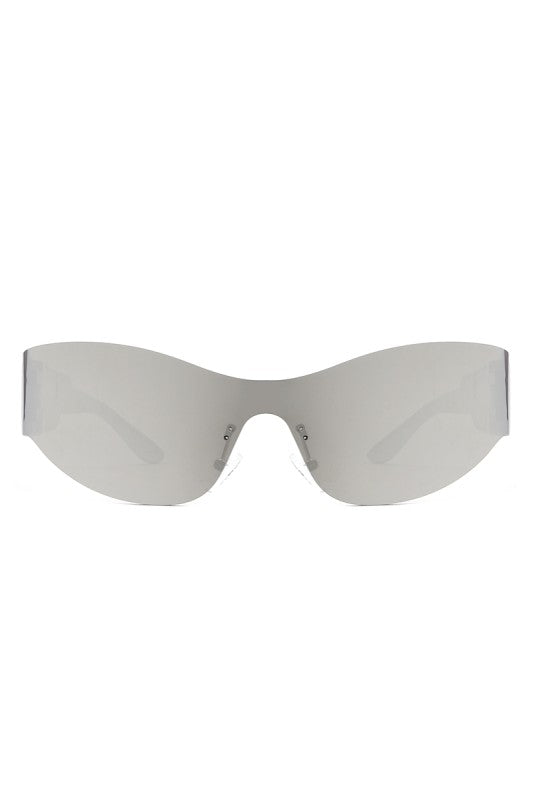 Rimless Shield Futuristic Sunglasses