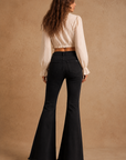 GJG Denim Bell Bottom Jeans — Jet Black
