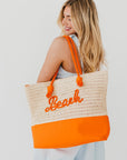 Beach Bum Raffia Tote Bag - My Pampered Life Seattle