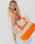 Beach Bum Raffia Tote Bag - My Pampered Life Seattle