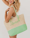 Beach Bum Raffia Tote Bag - My Pampered Life Seattle