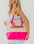 Beach Bum Raffia Tote Bag - My Pampered Life Seattle