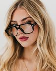 Black Retro Blue Light Glasses
