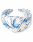 Blue And White Toile Knotted Headband
