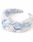 Blue And White Toile Knotted Headband