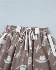 Western Cactus Cowgirl Drawstring Jogger Pants