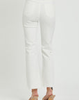 RISEN  Full Size High Rise Button Fly Straight Ankle Jeans