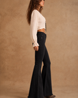 GJG Denim Bell Bottom Jeans — Jet Black
