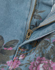 Floral Denim Wide Leg Jeans