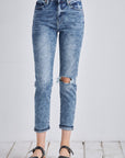 Artemis Vintage | Aubree High Rise Stretch Distressed Mom Jeans - My Pampered Life Seattle