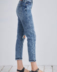 Artemis Vintage | Aubree High Rise Stretch Distressed Mom Jeans - My Pampered Life Seattle