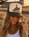 Cowgirl Riding Armadillo Trucker Hat