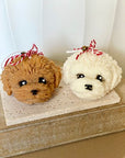 Cute Puppy Sculpture Candle – Hand-Poured Soy Wax | Ivory, Brown & Pink