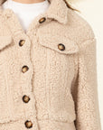 HYFVE Play It Right Teddy Button-down Jacket - Online Only