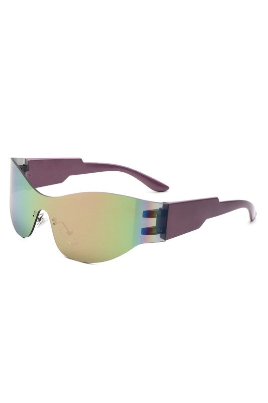 Rimless Shield Futuristic Sunglasses