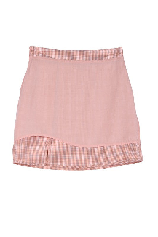Lilou Short Sleeve Pattern Crop Top &amp; Skirt Set