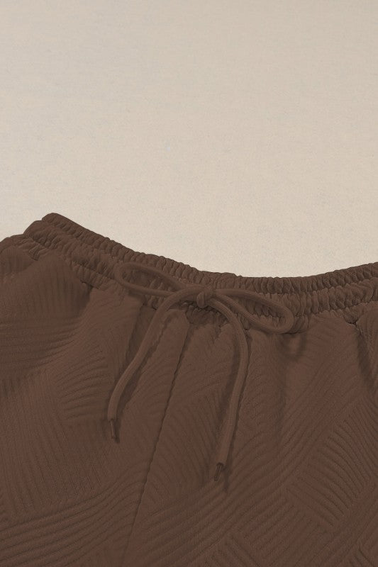 Textured Top and Pants Set