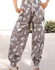 Western Cactus Cowgirl Drawstring Jogger Pants