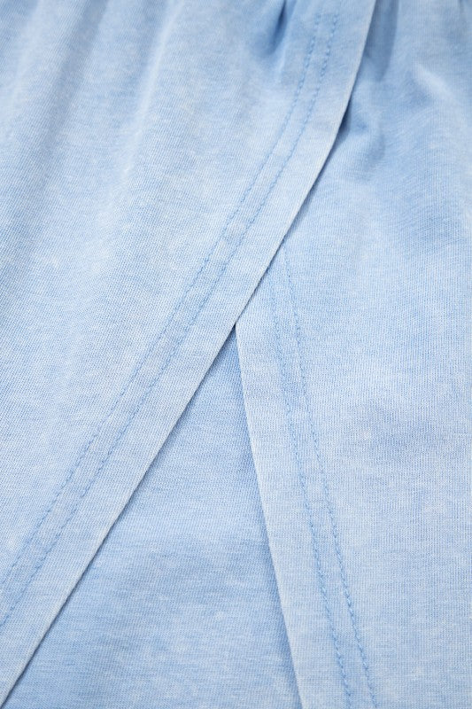 Mineral Wash Tank Top and Lined Split Skirt Set