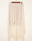 Lace Cascading Tiered High Waist Maxi Skirt