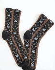 Embroidered Floral Crew Socks – Cottagecore Flower Socks