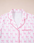 Bow Tie Shirt and Pants Pajama Set