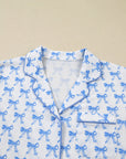 Bow Tie Shirt and Pants Pajama Set