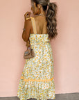 Floral Lace Tied-Strap Empire Waist Maxi Dress