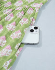 Floral Stripe Patchwork Knot Strap Maxi Dress