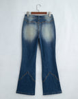 Western Denim High Waist Flare Leg Jeans