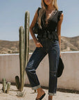Artemis Vintage Romy High-Rise Western Straight-Leg Jeans – Dark Wash