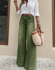 Vintage Washed High Waist Wide Leg Jeans