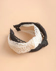 Embroidered Floral Vine Knot Headband