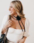 Flower Fantasy Tie Choker Necklace - My Pampered Life Seattle