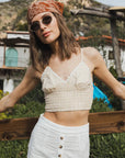 Gingham Smocked Bralette