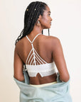 High Neck Crochet Lace Bralette