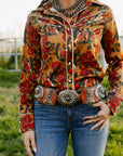 Horses & Horseshoes Button Up