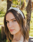 Embroidered Floral Vine Knot Headband