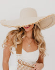 Lake Shore Drive Wide Fringe Sun Hat