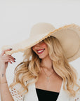 Lake Shore Drive Wide Fringe Sun Hat