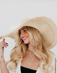 Lake Shore Drive Wide Fringe Sun Hat - My Pampered Life Seattle
