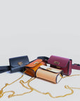 Mini Faux Leather Belt Bag with Gold Chain