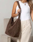 Miranda Oversized Suede Hobo Bag
